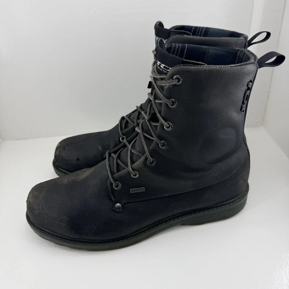 TCX Blend 2 GTX Gore-Tex Motorcycle Boots Mens 11 EU 45 Black Leather Riding